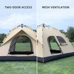 Automatic Pop-Up Camping Tent With Two Doors and Mesh Windows