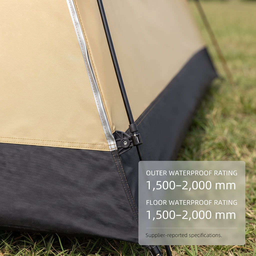 Automatic Pop-Up Camping Tent With Two Doors and Mesh Windows
