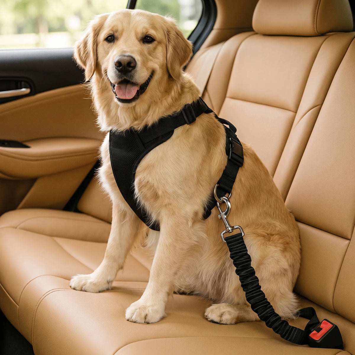 Barkhitch - Adjustable Bungee Dog Seat Belt