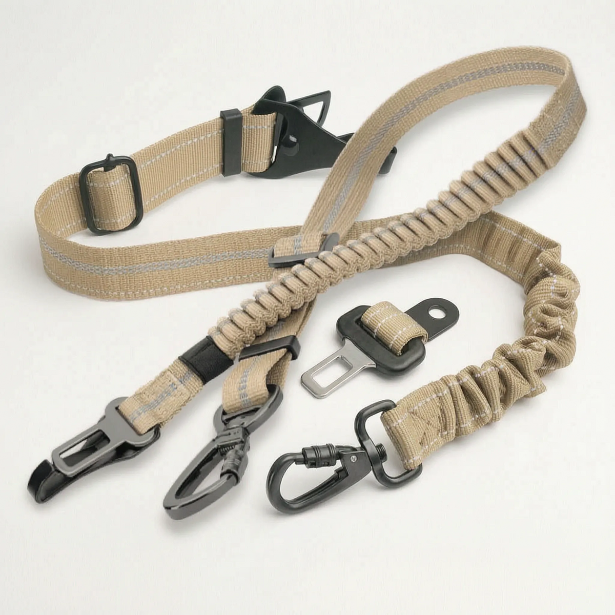 Barkhitch - Adjustable Bungee Dog Seat Belt