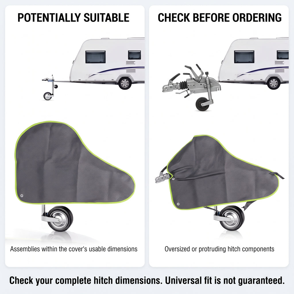 Caravan Trailer Hitch Cover With Weather-Resistant Fabric