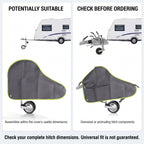 Caravan Trailer Hitch Cover With Weather-Resistant Fabric
