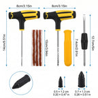 Compact Tubeless Tire Puncture Repair Kit With Carry Case