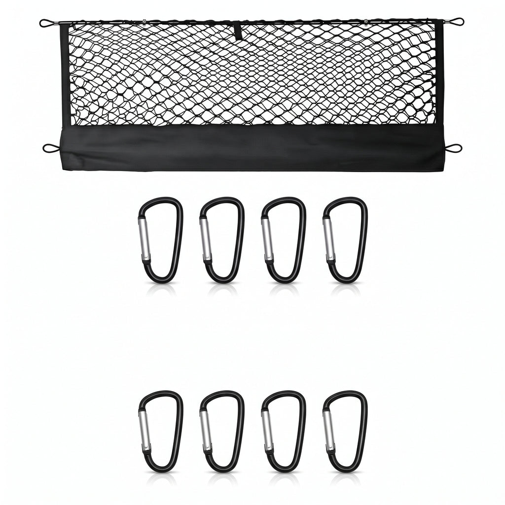 Elastic Mesh Pickup Truck Cargo Organizer Net With Storage Pocket