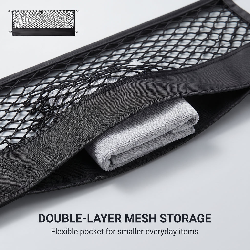 Elastic Mesh Pickup Truck Cargo Organizer Net With Storage Pocket