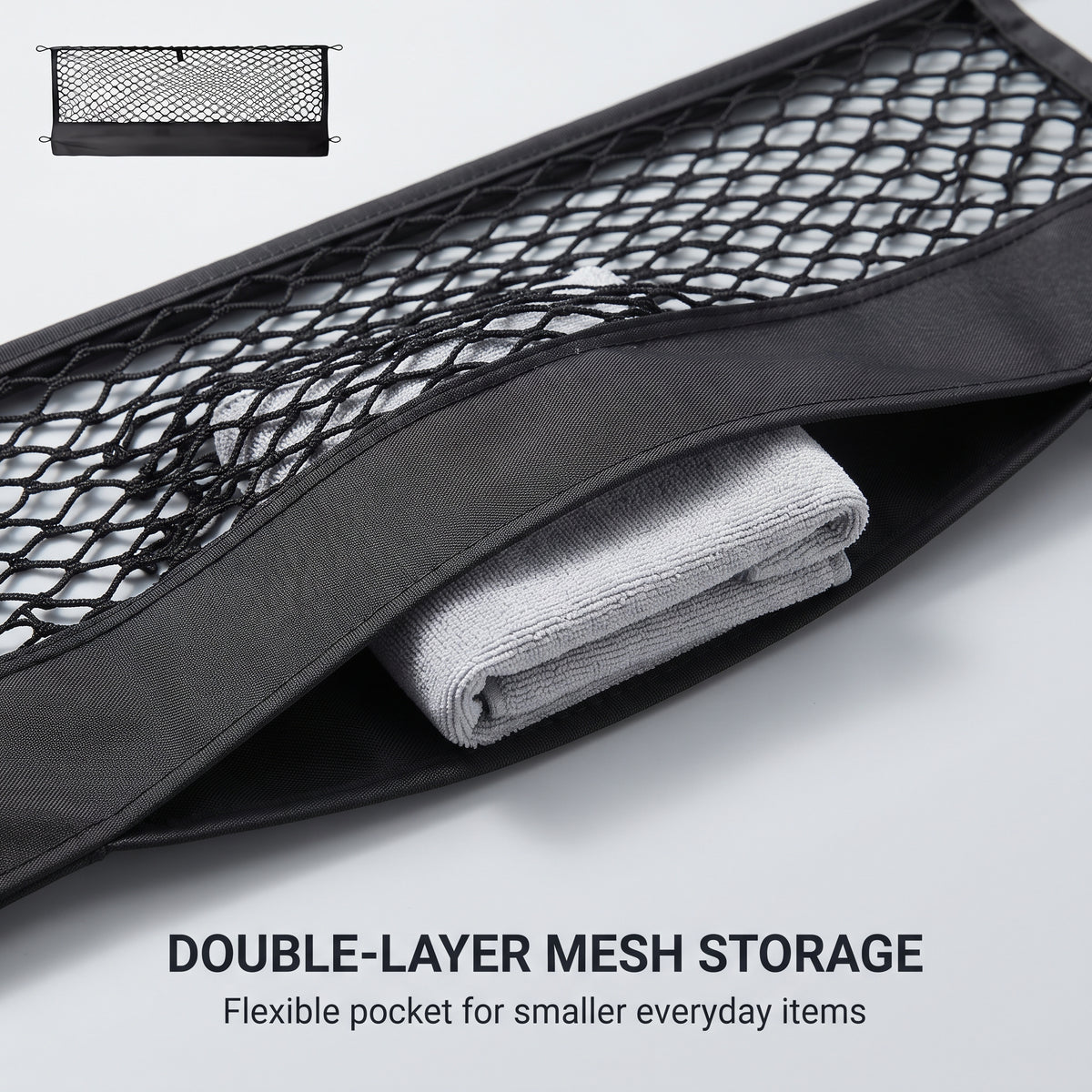 Elastic Mesh Pickup Truck Cargo Organizer Net With Storage Pocket
