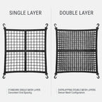Elastic Pickup Truck Bed Cargo Net With Single or Double Layer Mesh