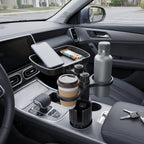 Expandable Car Cup Holder Tray with Dual Drink Holders