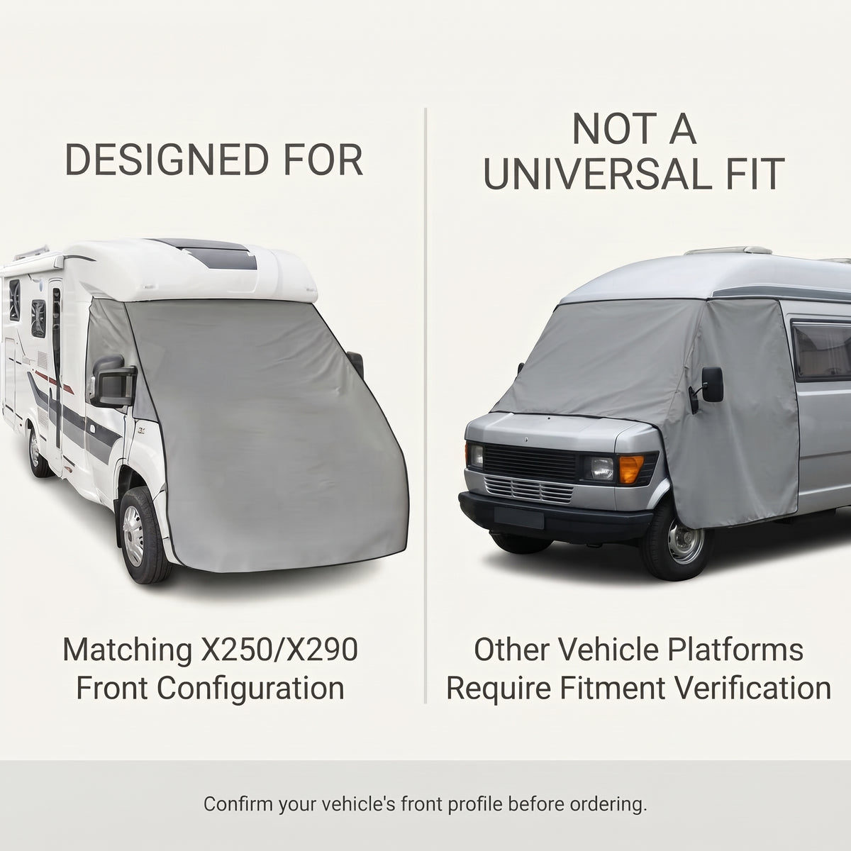 Fiat Ducato X250/X290 Motorhome Front Bonnet Weather Cover