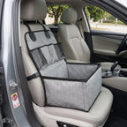 Foldable Front Seat Dog Booster Seat With Storage Pockets