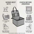 Foldable Front Seat Dog Booster Seat With Storage Pockets