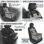 Foldable Front Seat Dog Booster Seat With Storage Pockets