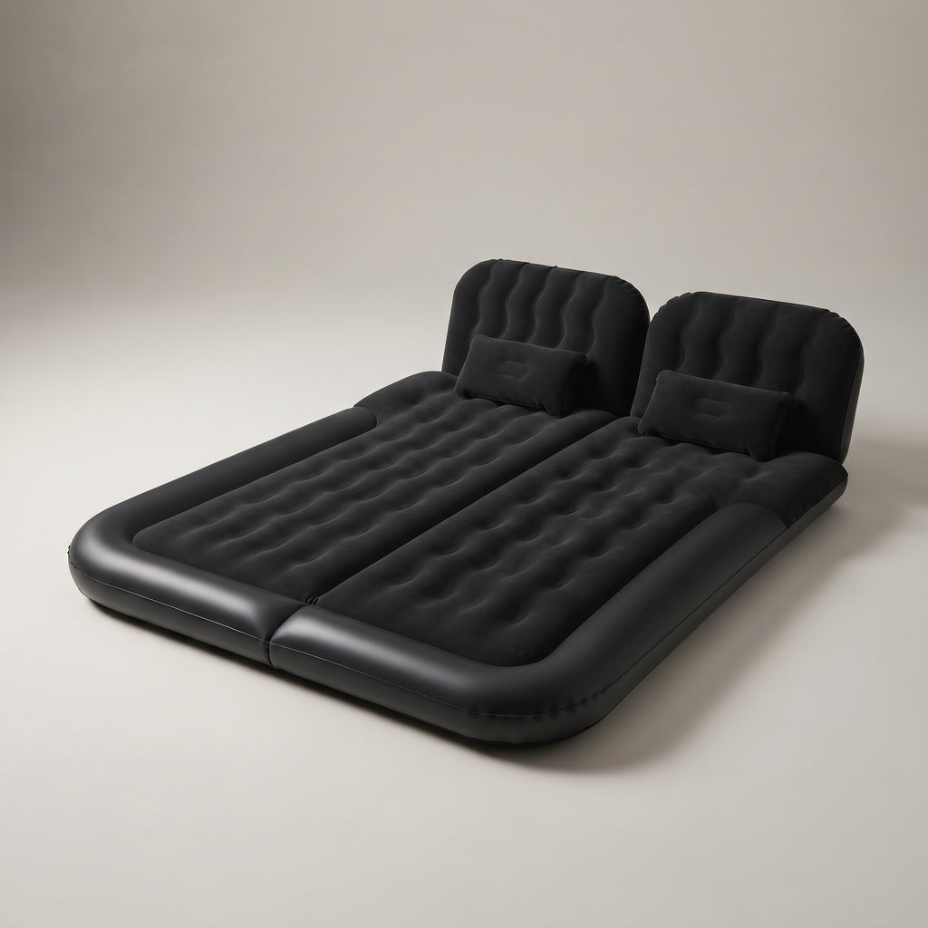 Foldable Inflatable Car Camping Mattress With Pump & Pillows