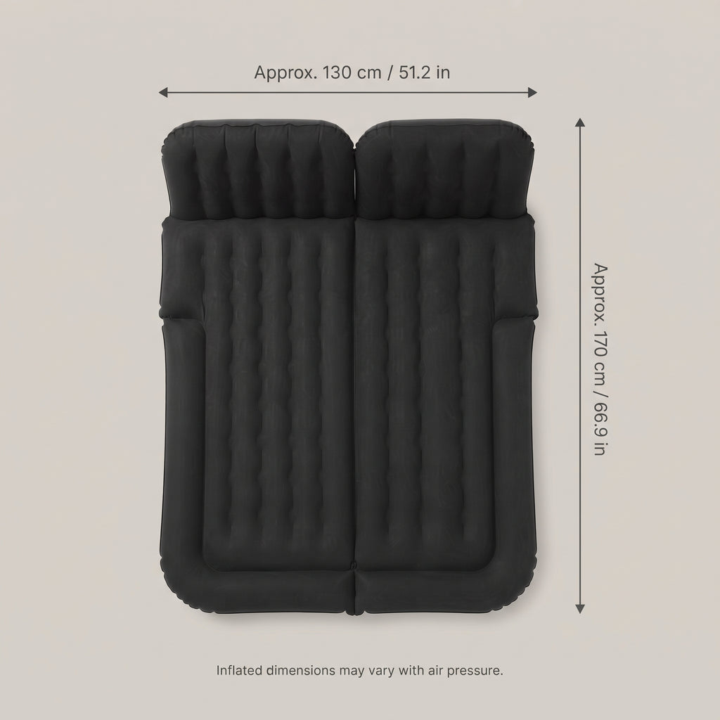 Foldable Inflatable Car Camping Mattress With Pump & Pillows
