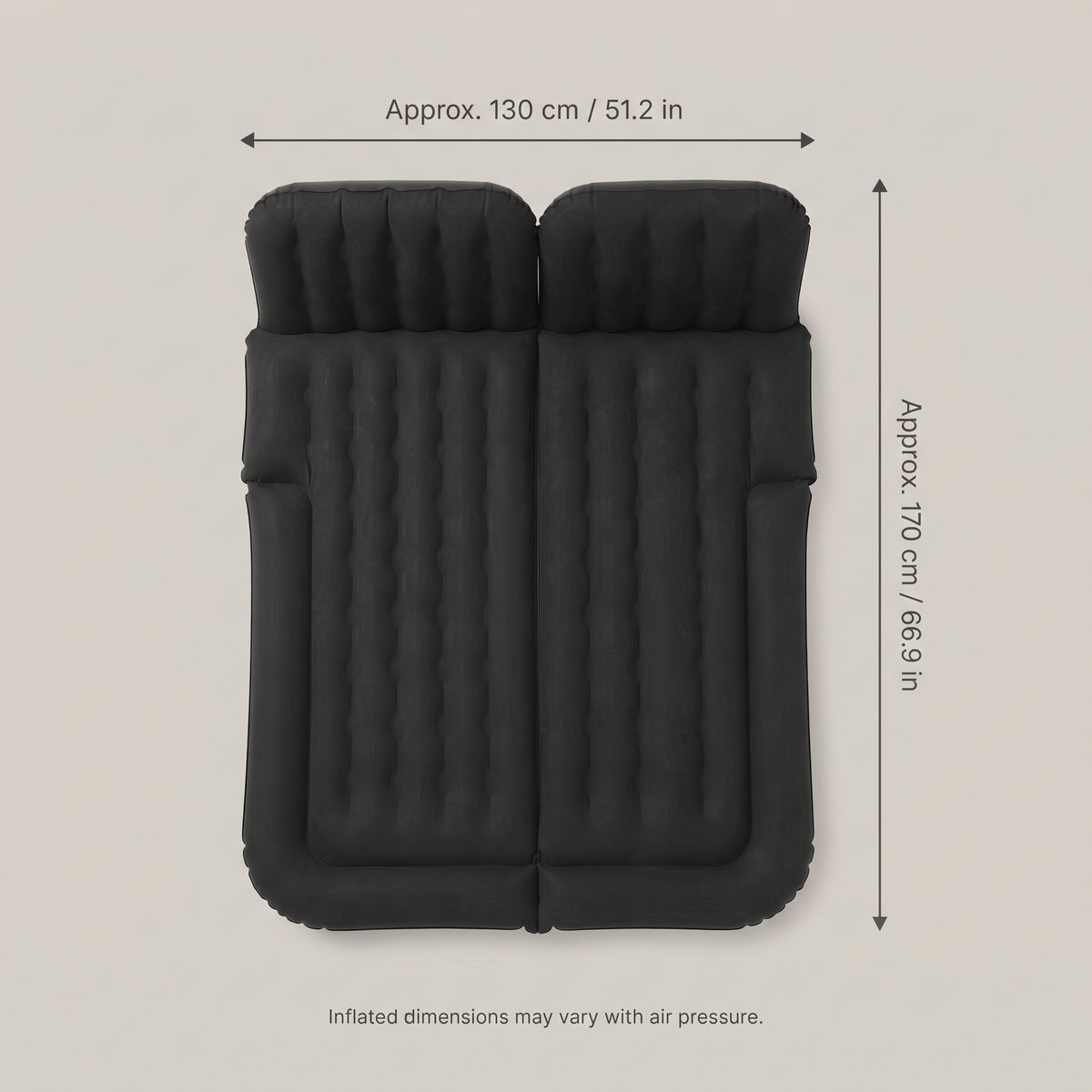 Foldable Inflatable Car Camping Mattress With Pump & Pillows