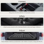 Foldable Inflatable Car Camping Mattress With Pump & Pillows