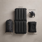 Foldable Inflatable Car Camping Mattress With Pump & Pillows