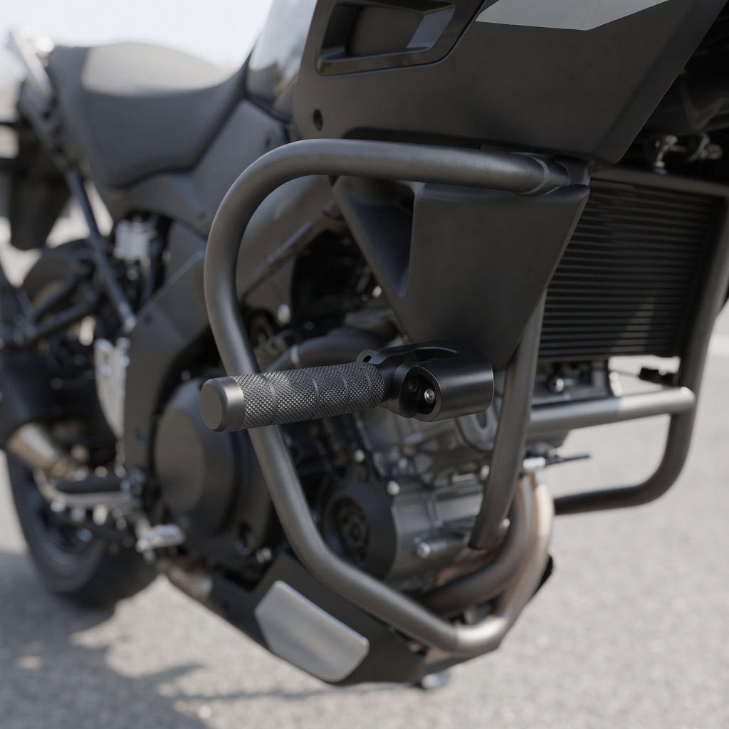 Folding Motorcycle Highway Foot Pegs for 22–32mm Crash Bars