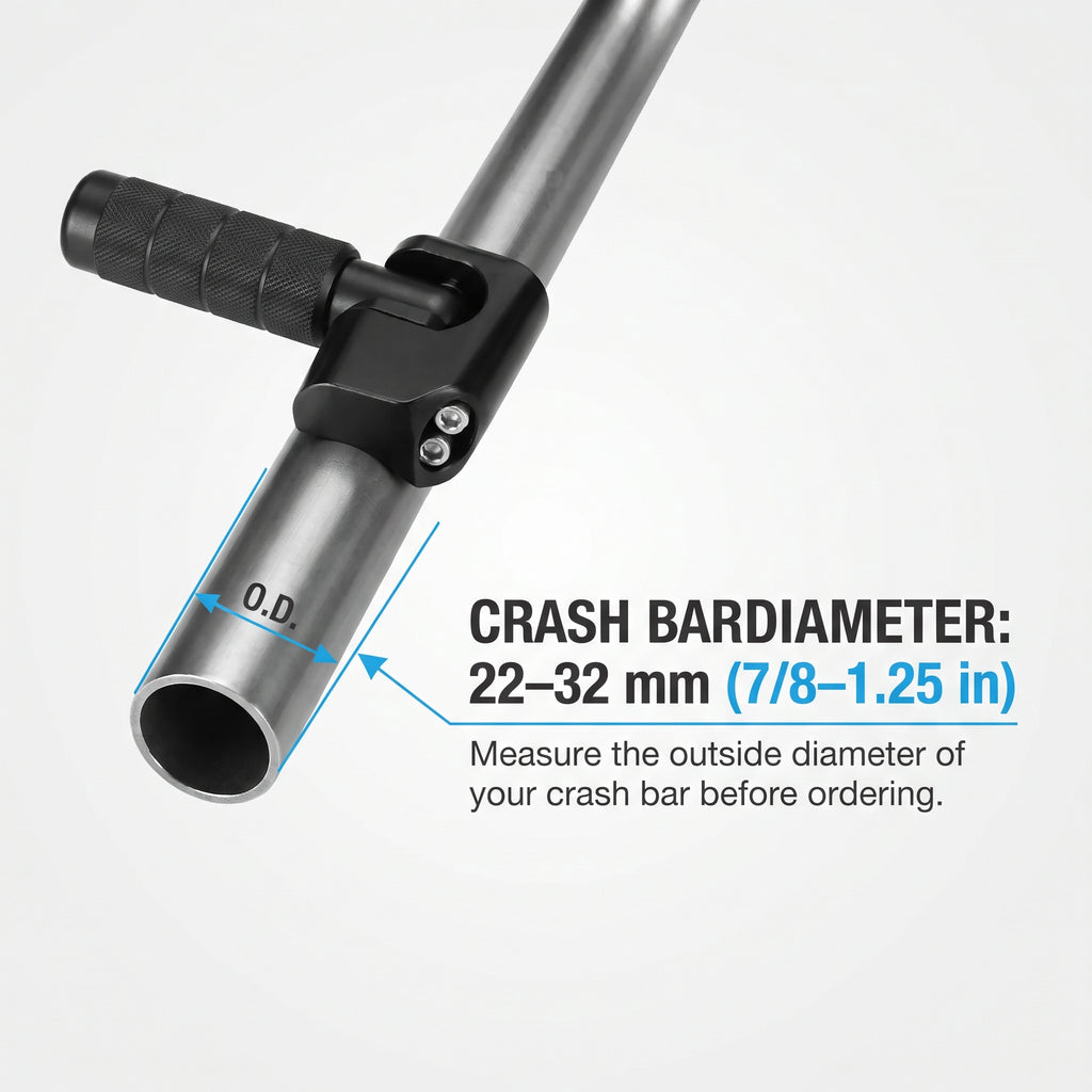 Folding Motorcycle Highway Foot Pegs for 22–32mm Crash Bars