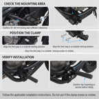 Folding Motorcycle Highway Foot Pegs for 22–32mm Crash Bars