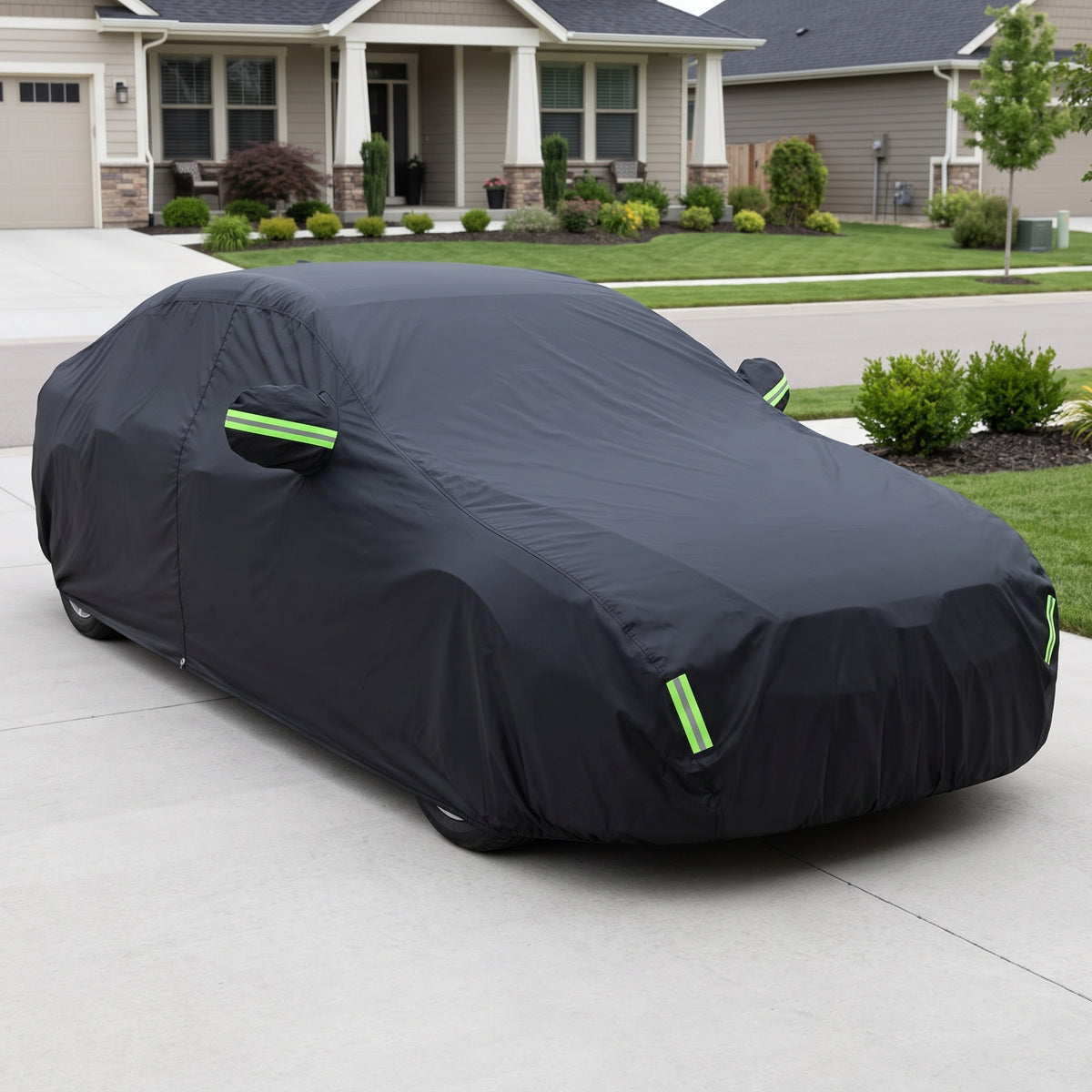 Full Car Cover With Side Zipper For Sedans & SUVs
