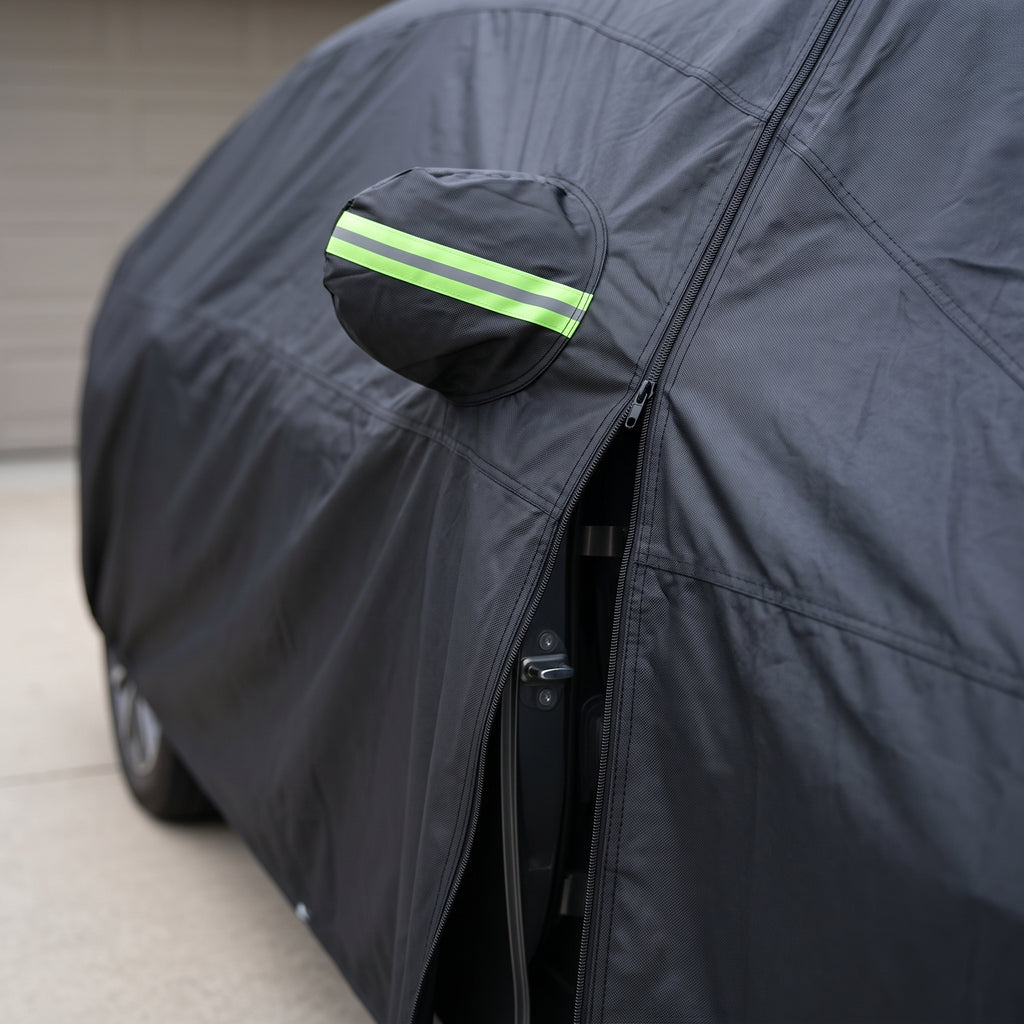 Full Car Cover With Side Zipper For Sedans & SUVs