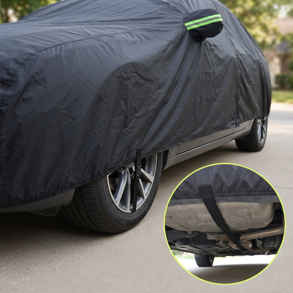 Full Car Cover With Side Zipper For Sedans & SUVs