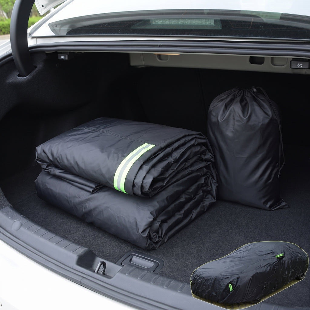 Full Car Cover With Side Zipper For Sedans & SUVs