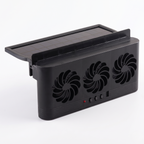 Triple-Fan Solar Car Window Exhaust Vent With Adjustable Speed