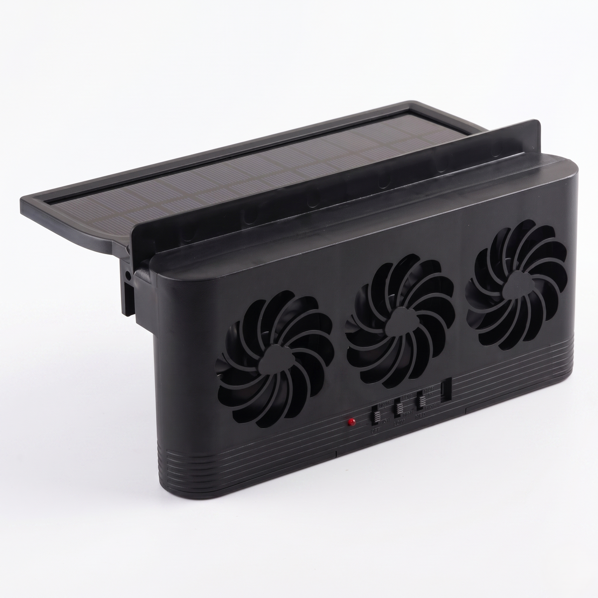 Triple-Fan Solar Car Window Exhaust Vent With Adjustable Speed