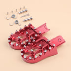 Aluminum Wide Platform Pit Bike Foot Pegs With Traction Pins