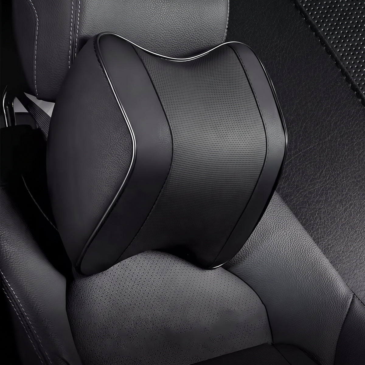 Slow-Rebound Car Neck & Lumbar Support Cushion Set