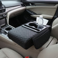 Padded Center Console Armrest Organizer With Dual Cup Holders & Tissue Holder