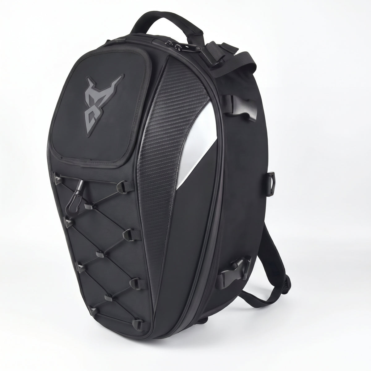 37L Expandable Motorcycle Tail Bag With Backpack Straps