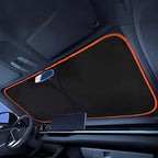 Foldable Front Windshield Sunshade With Reflective Backing 145 × 80 cm