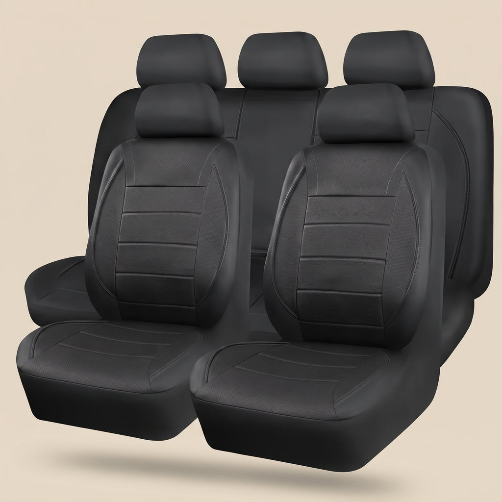PVC Leather Car Seat Covers With Padded Panels
