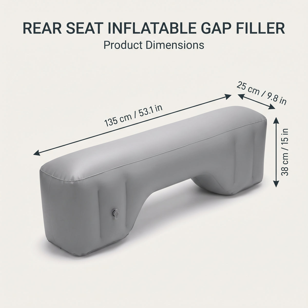Inflatable Rear Seat Gap Filler With Footwell Support