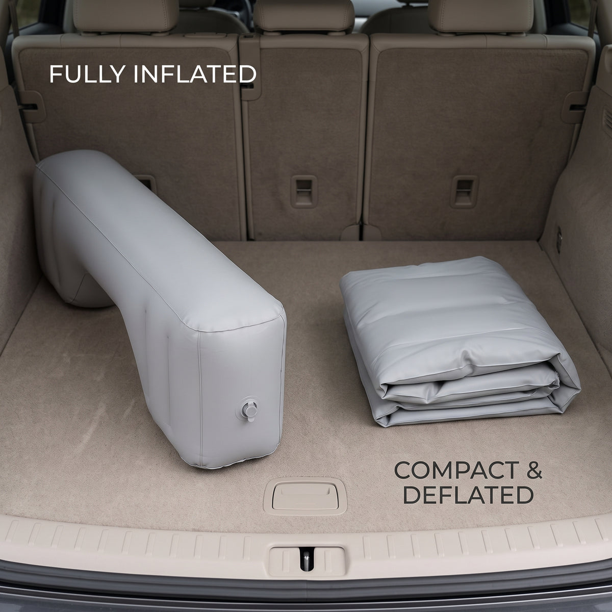 Inflatable Rear Seat Gap Filler With Footwell Support