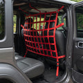 Jeep Wrangler Rear Seat Cargo Net With Adjustable Straps