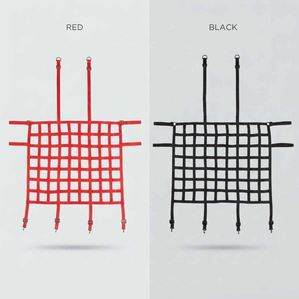 Jeep Wrangler Rear Seat Cargo Net With Adjustable Straps