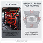 Jeep Wrangler Rear Seat Cargo Net With Adjustable Straps