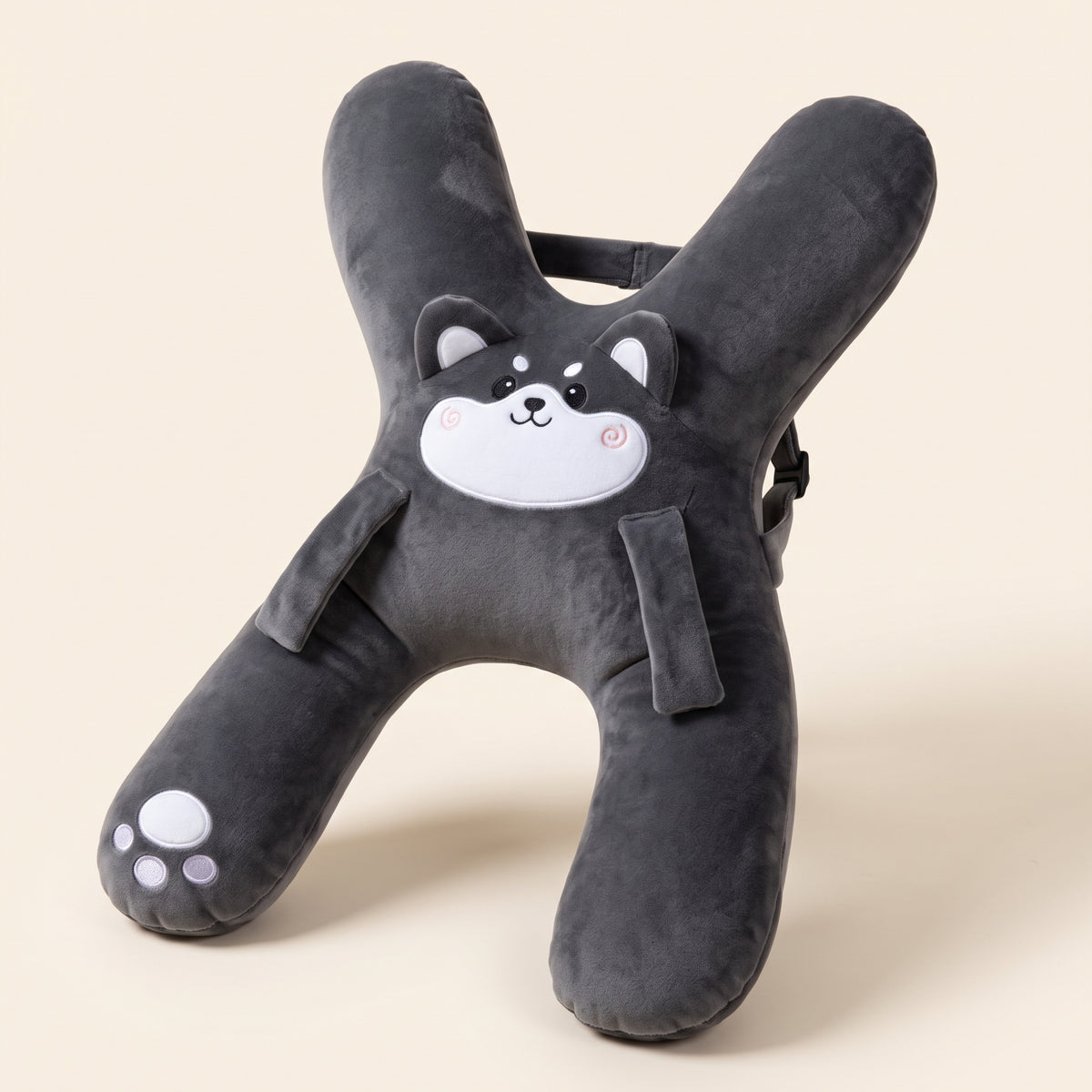 Kids' Animal-Shaped Plush Travel Pillow With Wraparound Design