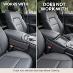 Leather Car Seat Gap Organizer With Front Storage Pocket
