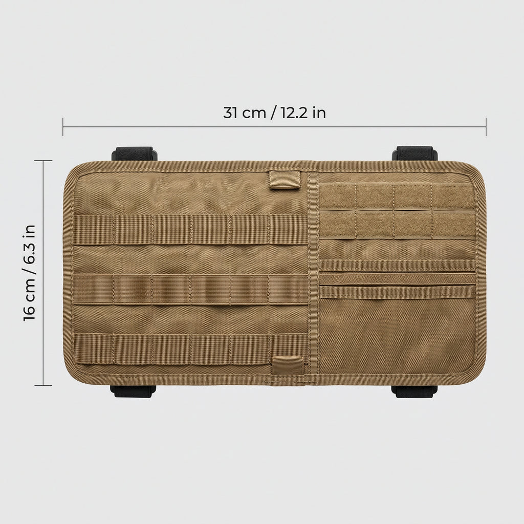 MOLLE Car Sun Visor Organizer With Utility Webbing