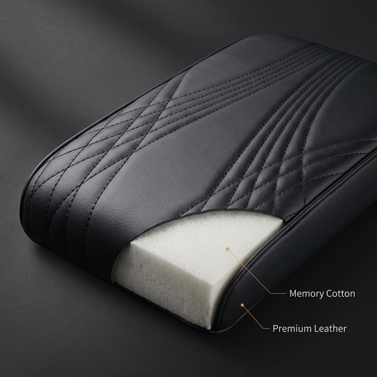Memory Foam Center Console Armrest Cushion With Elastic Fit