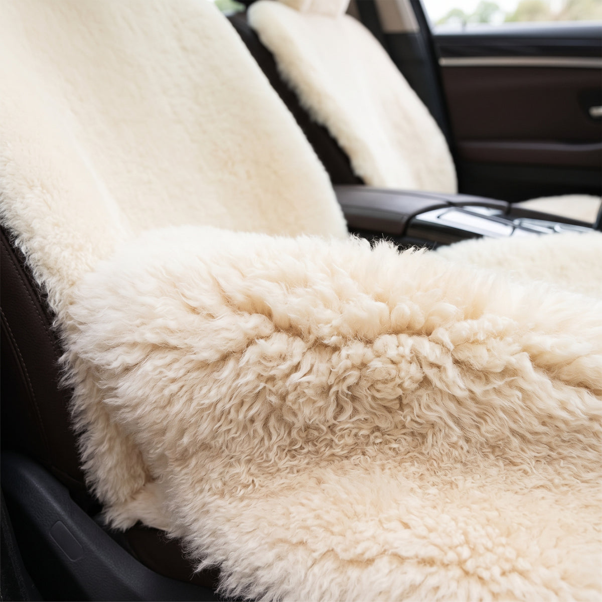 Natural Sheepskin Car Seat Cover With Sideless Universal Fit