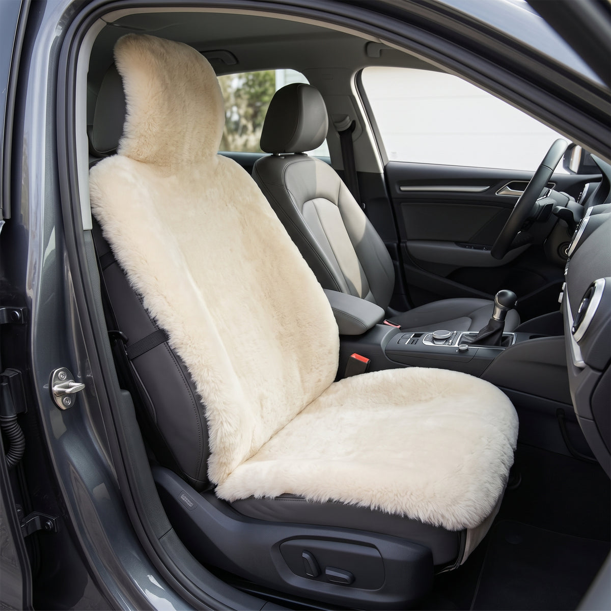 Natural Sheepskin Car Seat Cover With Sideless Universal Fit