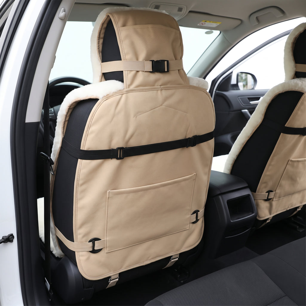 Natural Sheepskin Car Seat Cover With Sideless Universal Fit