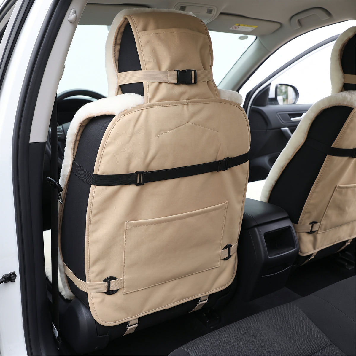 Natural Sheepskin Car Seat Cover With Sideless Universal Fit
