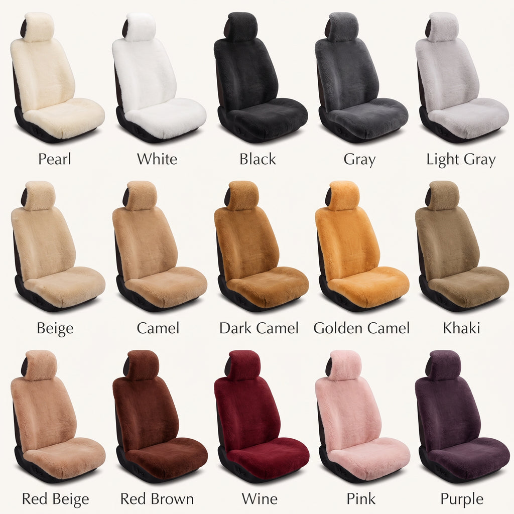 Natural Sheepskin Car Seat Cover With Sideless Universal Fit